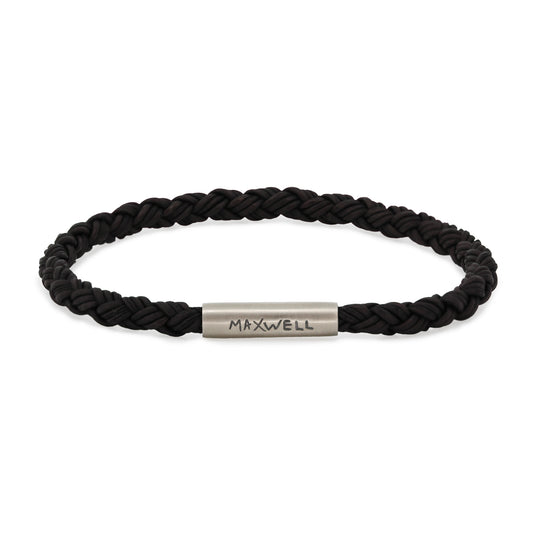 REVERSIBLE ROUND LEATHER BRACELET 4MM – BLACK